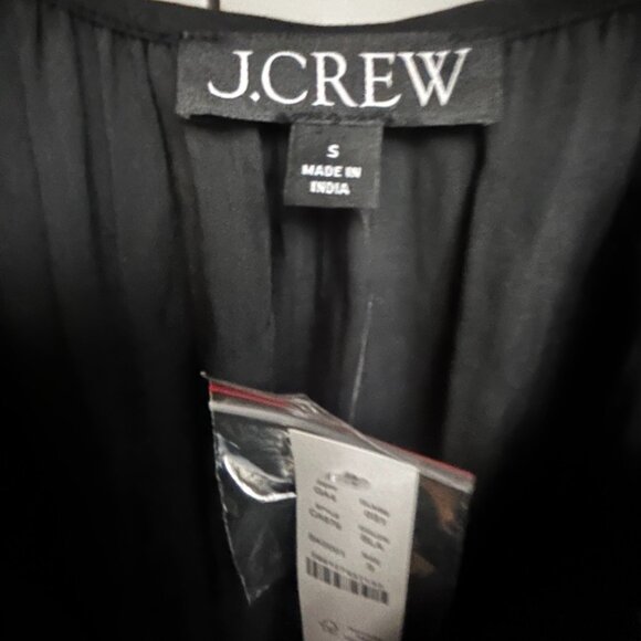 J. Crew Elena Puff Sleeve Black Dress - NWT - Picture 8 of 9